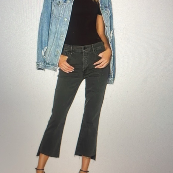Mother the insider crop step fray in faded black sz 28 - Picture 1 of 7
